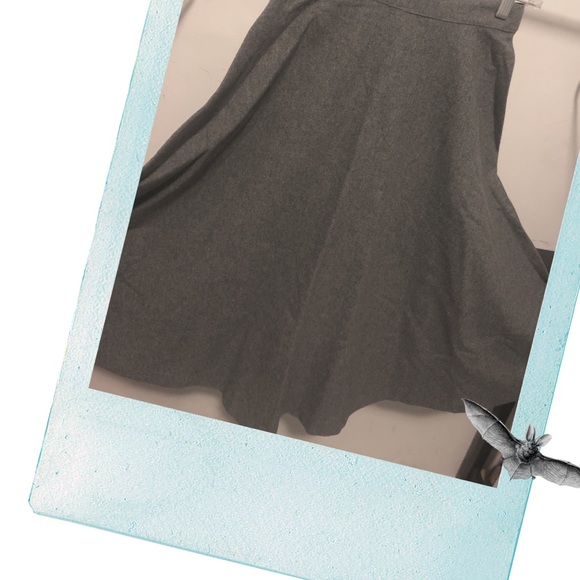 Vintage Gray Wool Skirt - Picture 3 of 4